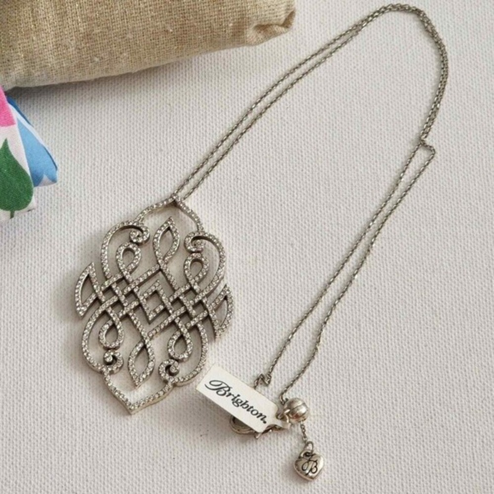 Brighton‎ Tamal Silver Plated Crystal Celtic Knot Pendant Necklace $138 - Picture 2 of 6